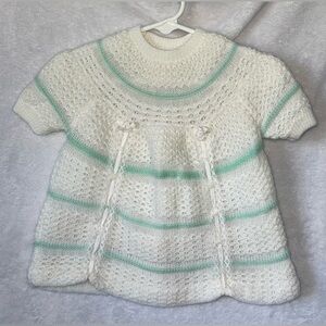 Handmade vintage size 24 months white sweater